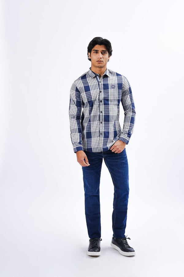 Check Pattern Causal Shirt
