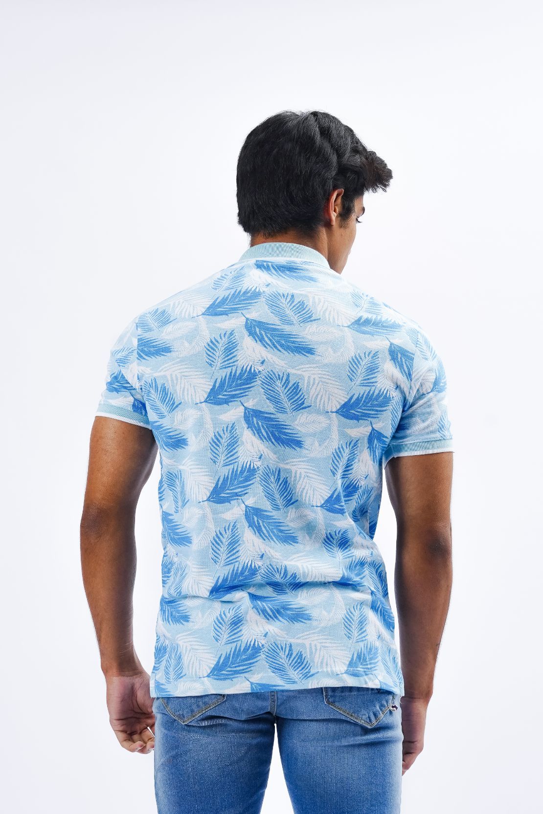 Floral Printed Polo Shirt