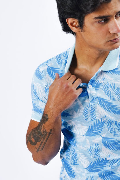 Floral Printed Polo Shirt