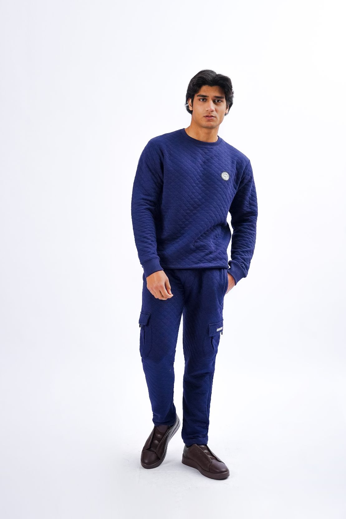 BAGGY FIT TEXTURED SWEATSHIRT