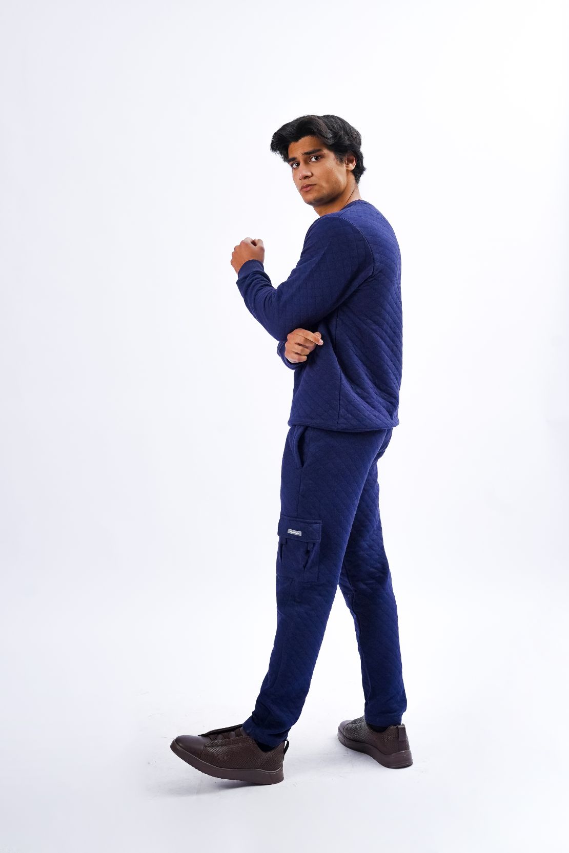 BAGGY FIT TEXTURED SWEATSHIRT