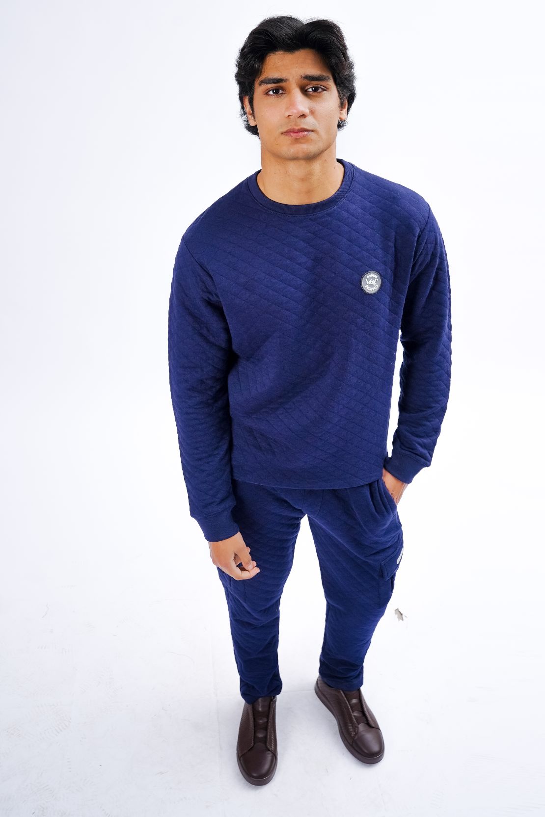 BAGGY FIT TEXTURED SWEATSHIRT