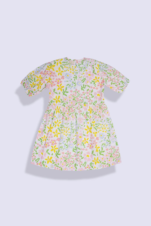 Girl Printed Floral Coord Set Top