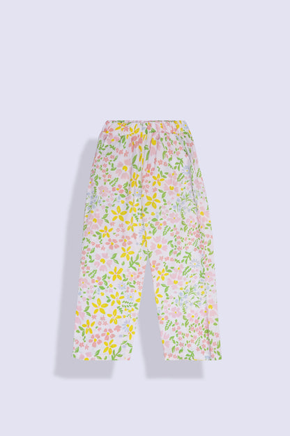 Girl Printed Floral Coord Set Trouser