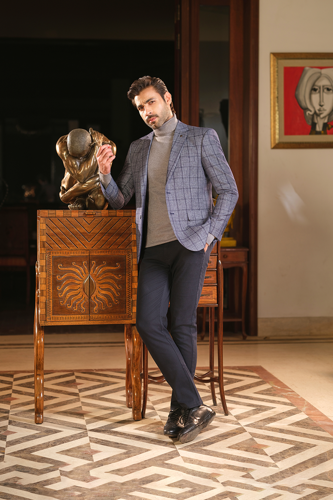 Tailored Checked Blazer
