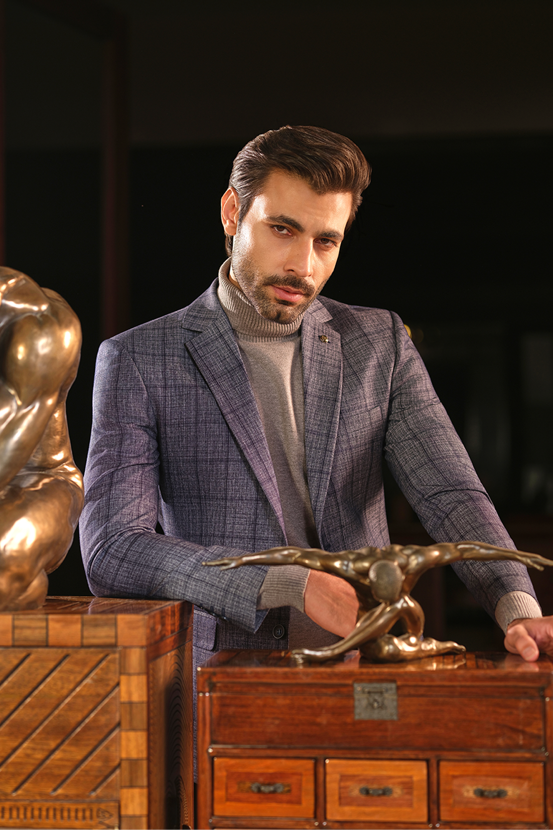 Tailored Checked Blazer