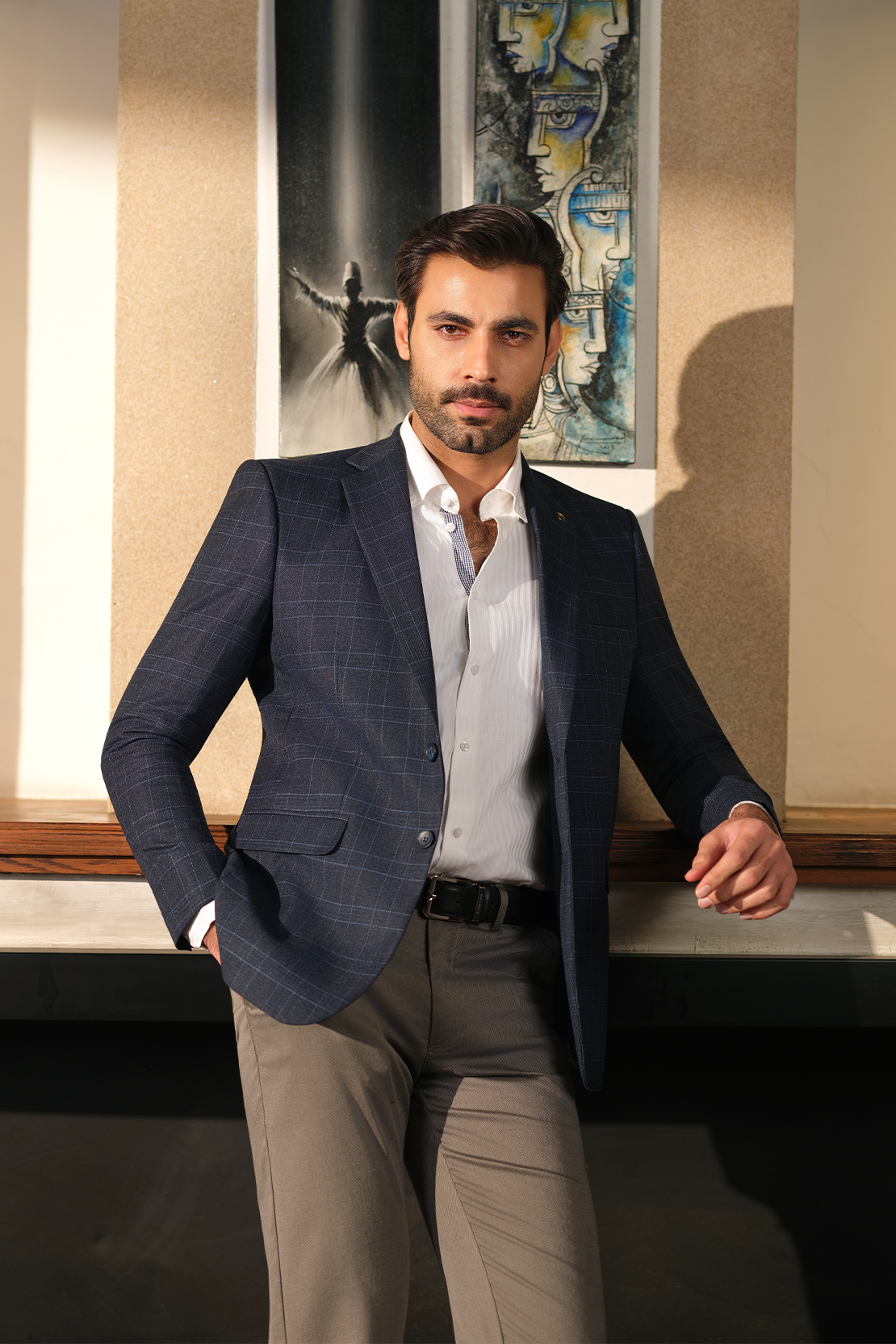 Tailored Checked Blazer