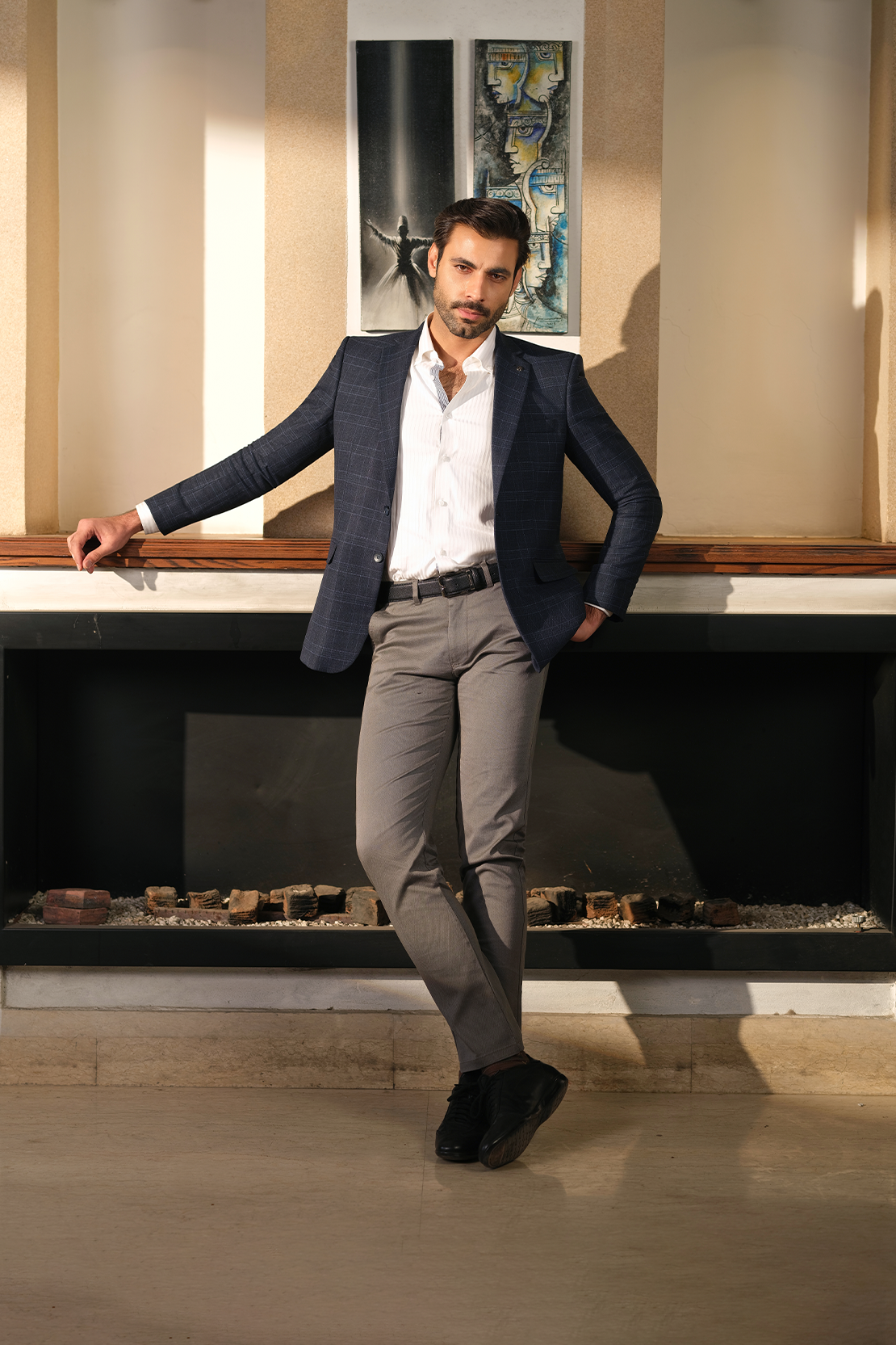 Tailored Checked Blazer