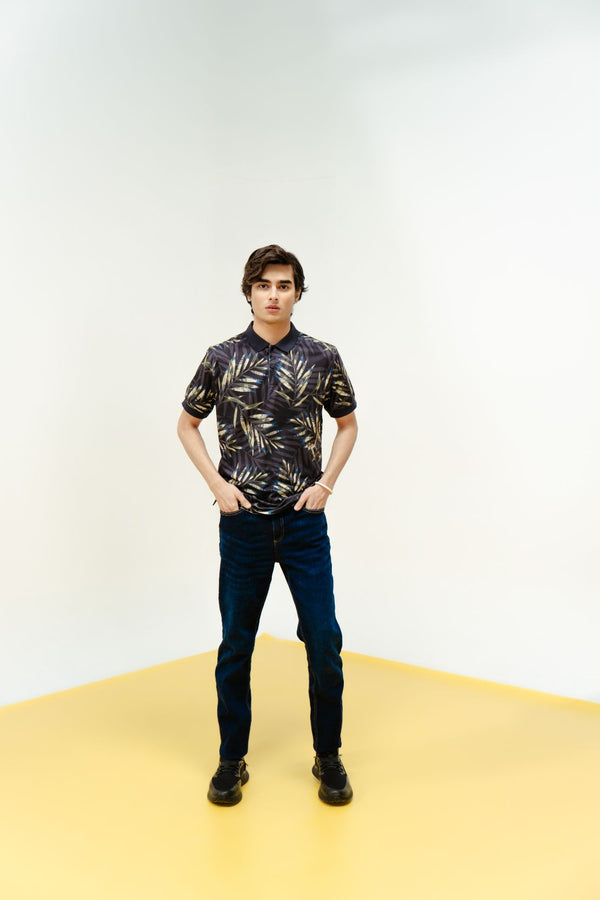 Floral Print Polo