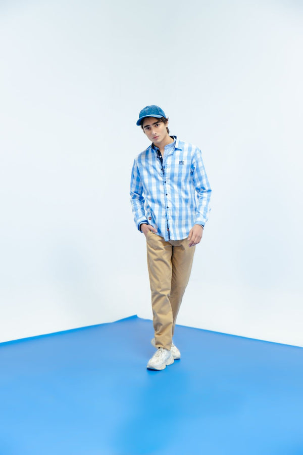 Check Pattern Causal Shirt