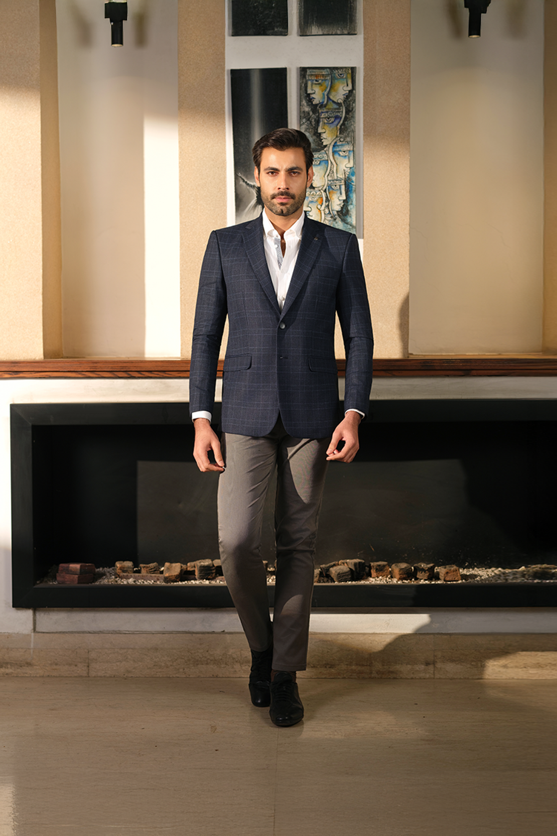 Tailored Checked Blazer