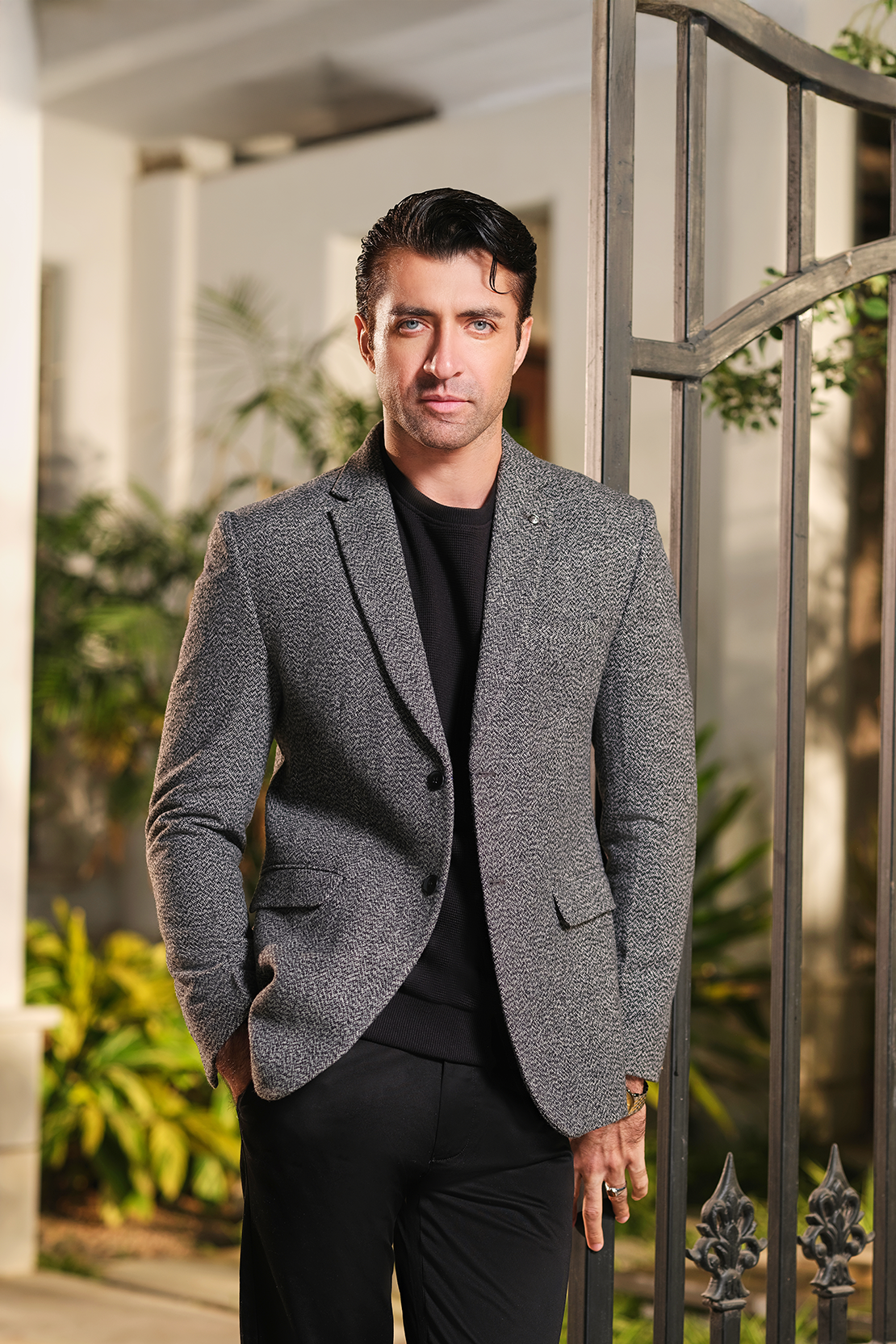 Contrast Textured Coat