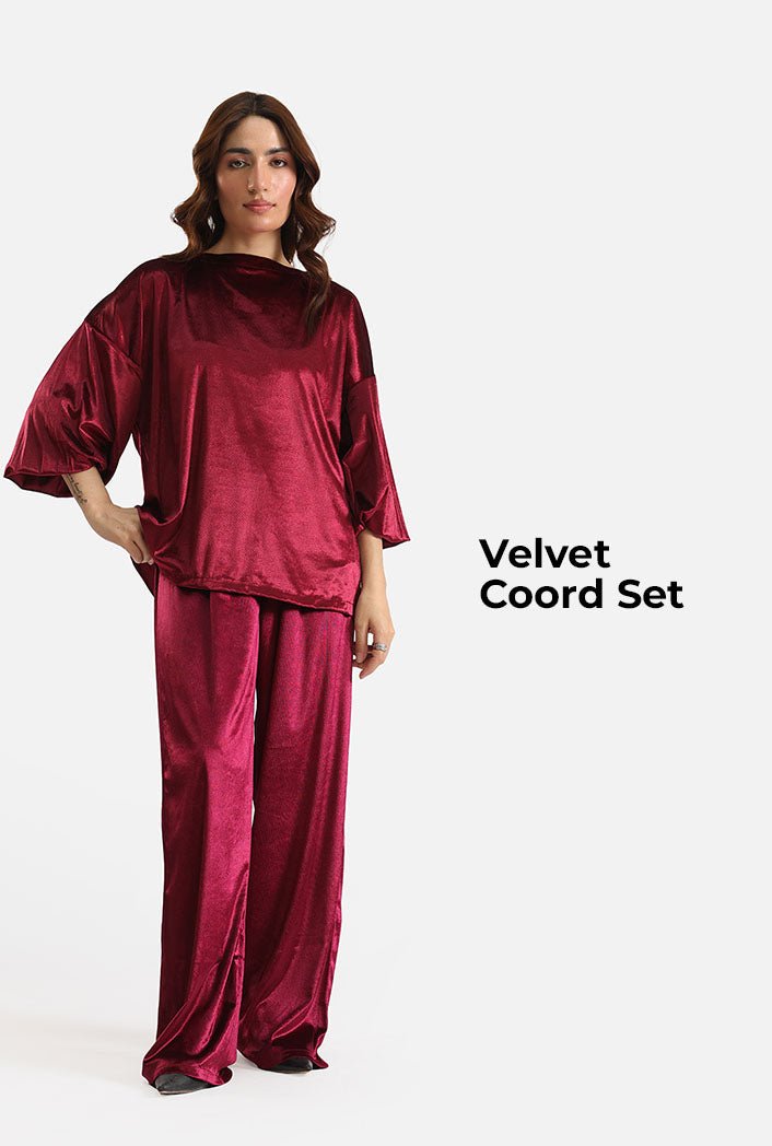VELVET CO-ORD SET 