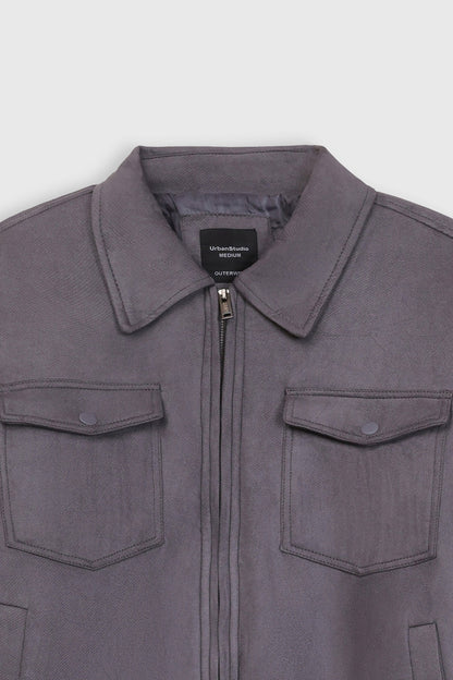 Suede Bomber Jacket