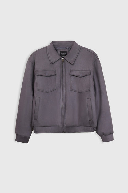 Suede Bomber Jacket