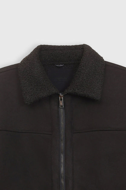 Fur Collar Suede Jacket
