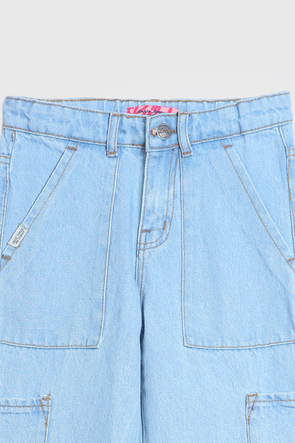 WIDE-LEG GIRLS JEANS