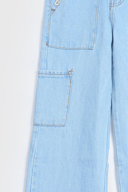 WIDE-LEG GIRLS JEANS