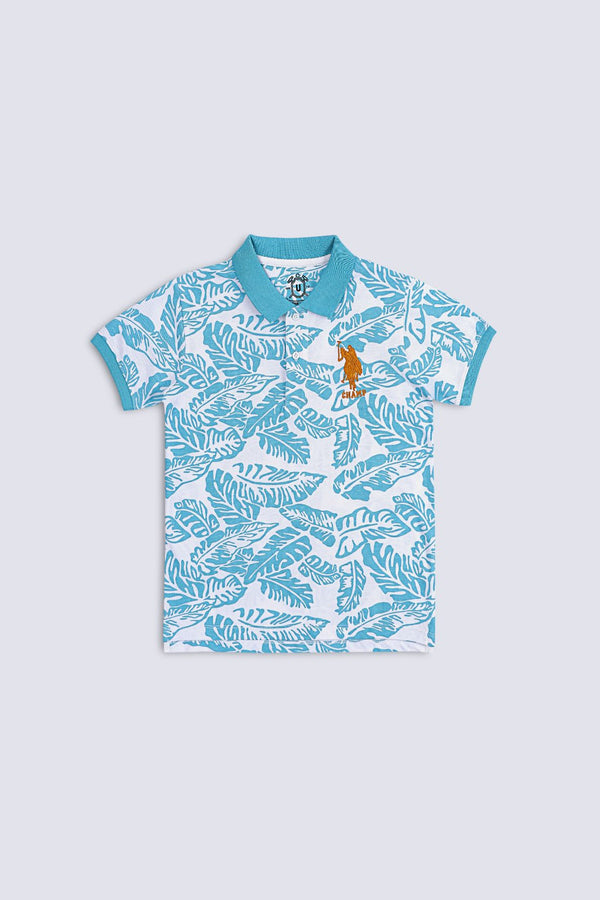 Floral Graphic Polo Shirt