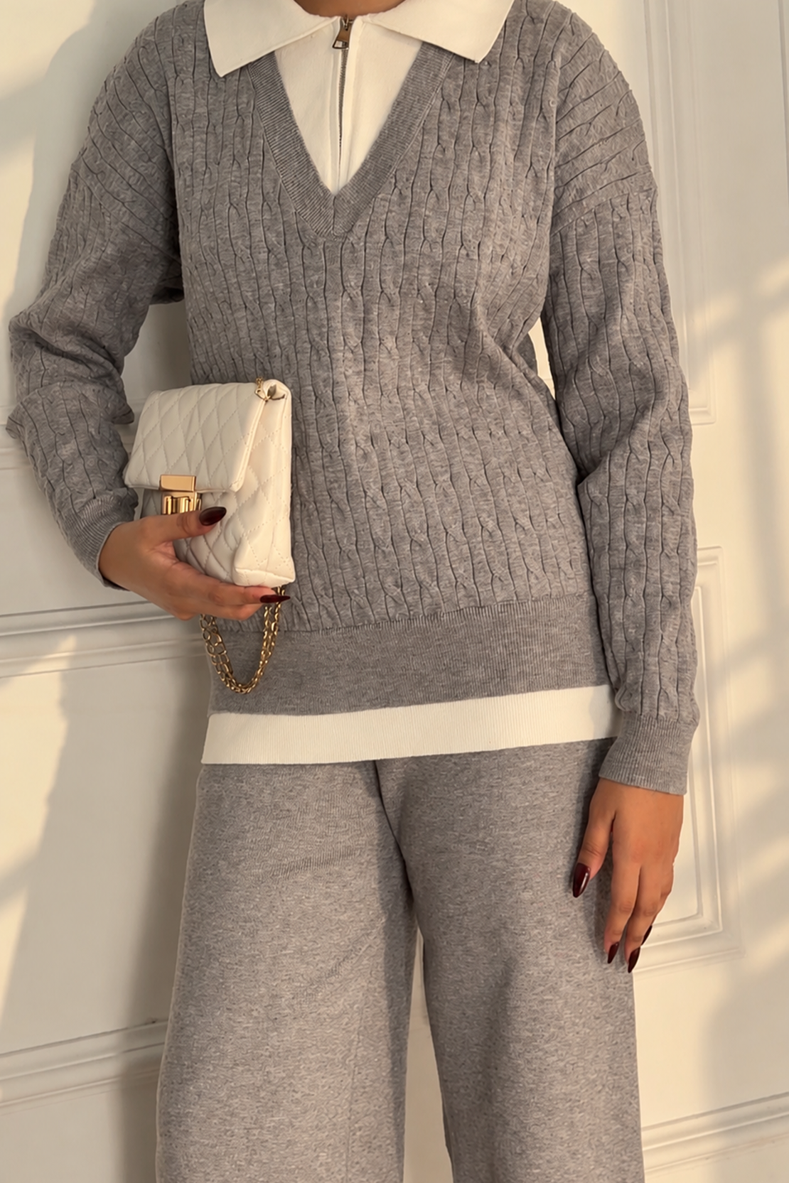 LADIES COORD SET SWEATER