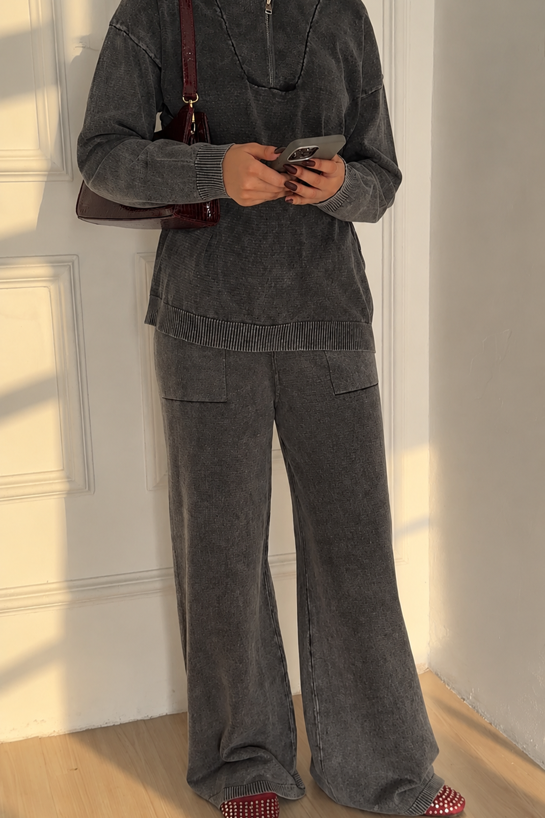 LADIES COORD SET SWEATER