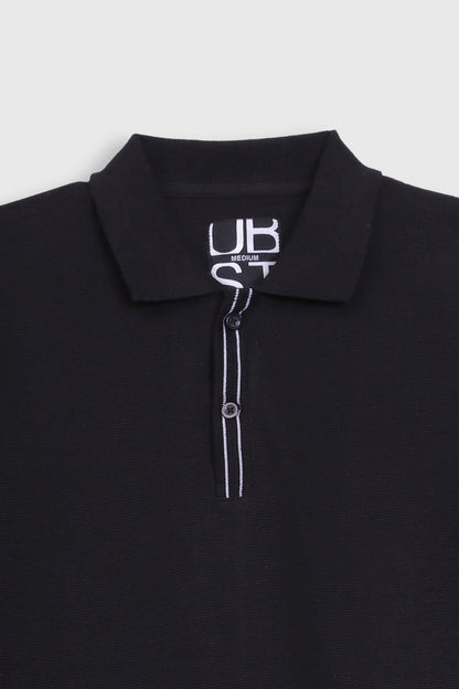 Textured polo shirt