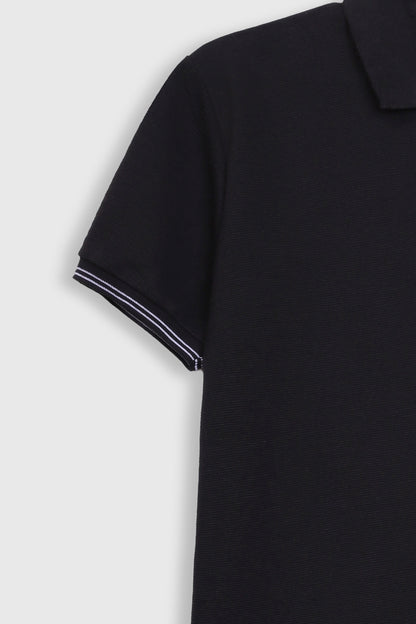 Textured polo shirt
