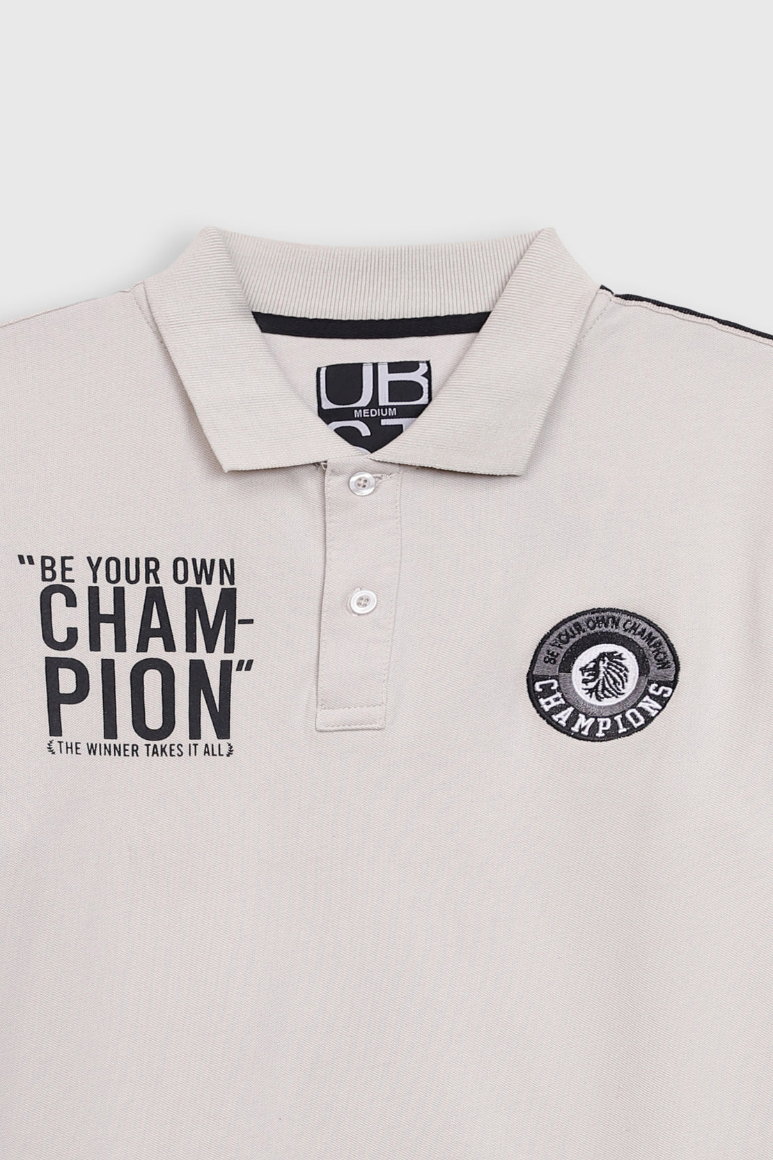 Slogan Print polo shirt