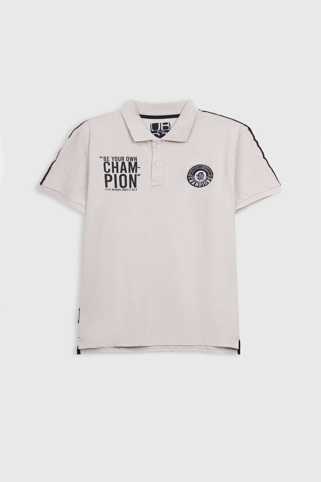 Slogan Print polo shirt