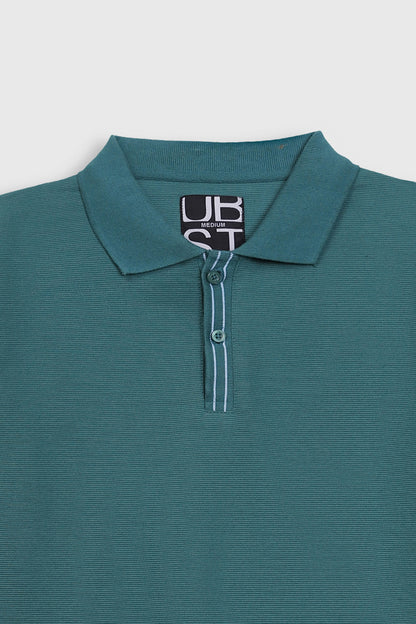 Textured polo shirt