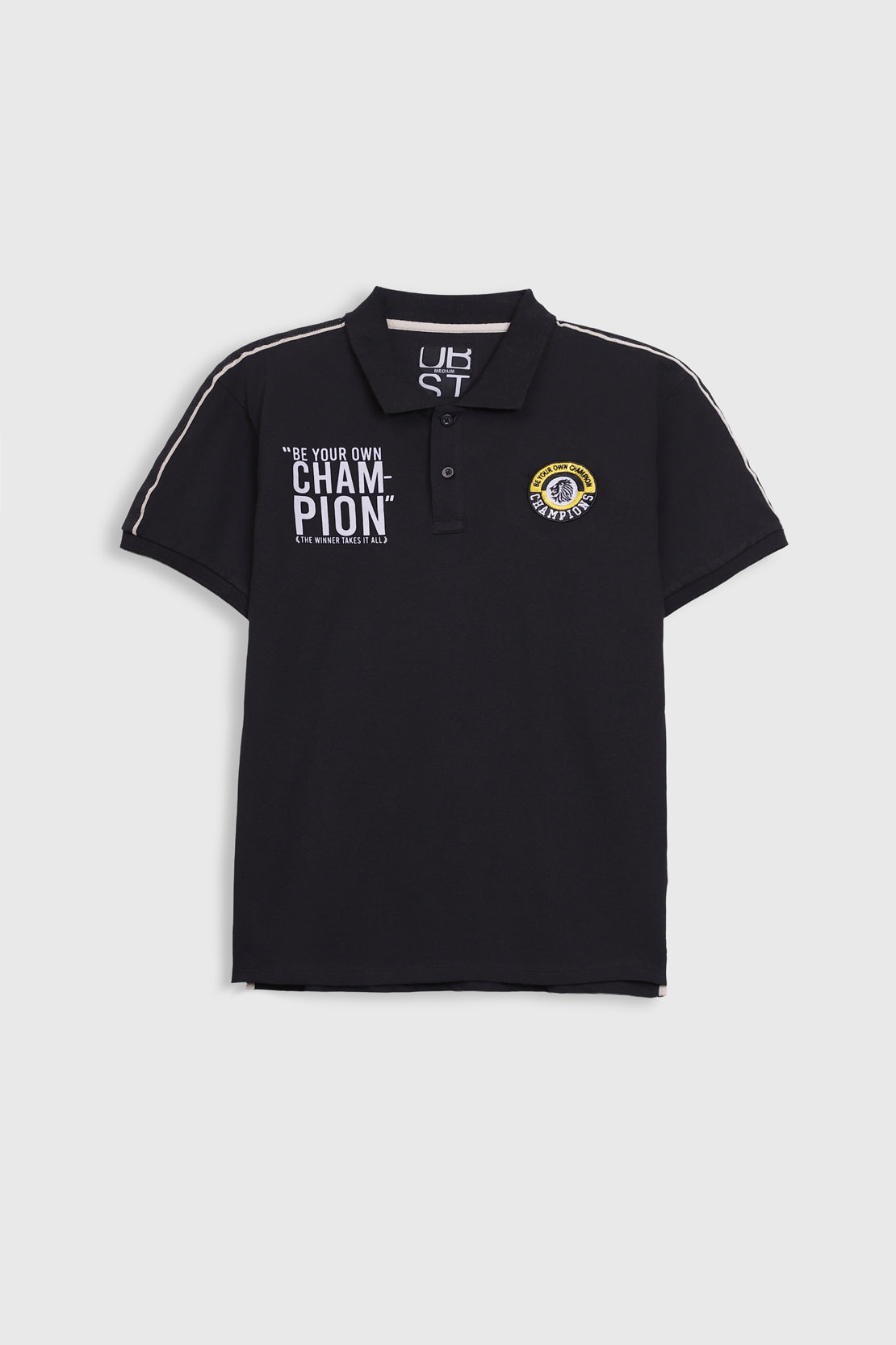 Slogan Print polo shirt