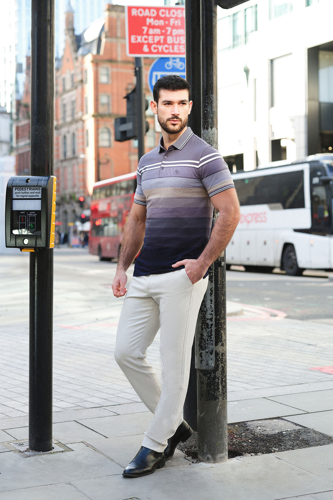 CLASSIC-FIT STRIPED POLO