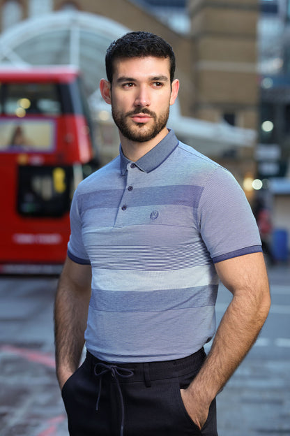 CLASSIC-FIT STRIPED POLO