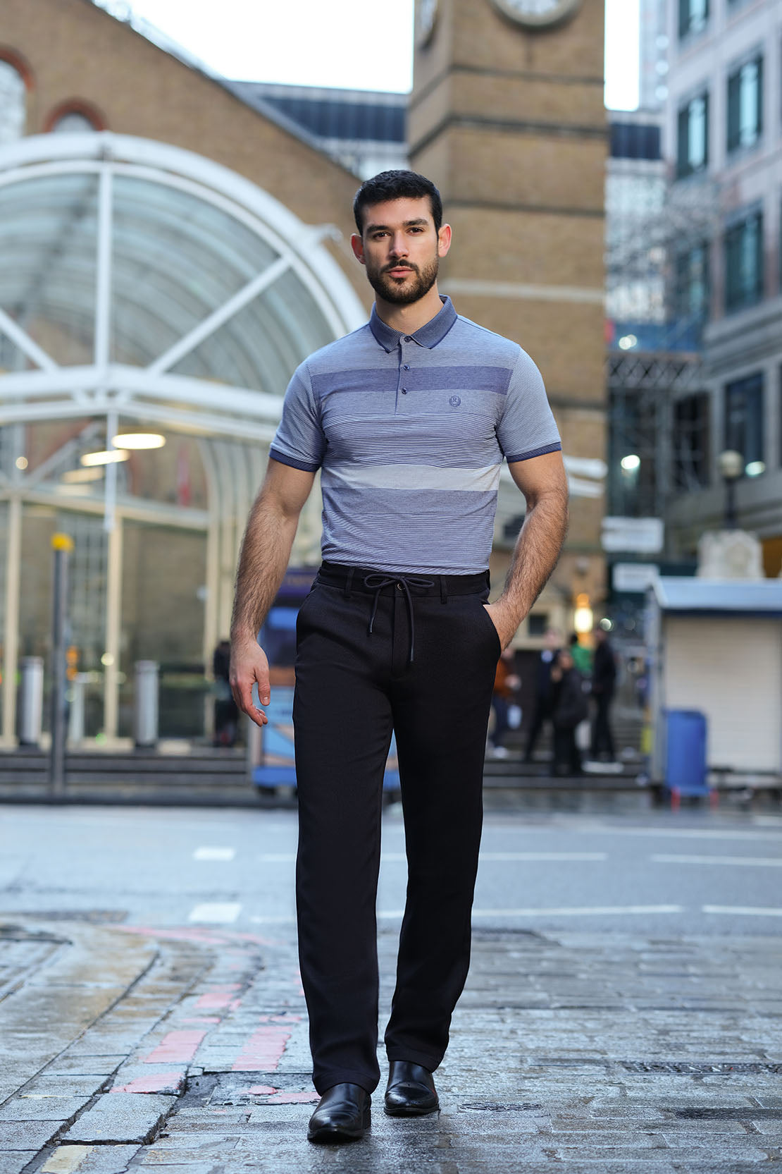 CLASSIC-FIT STRIPED POLO