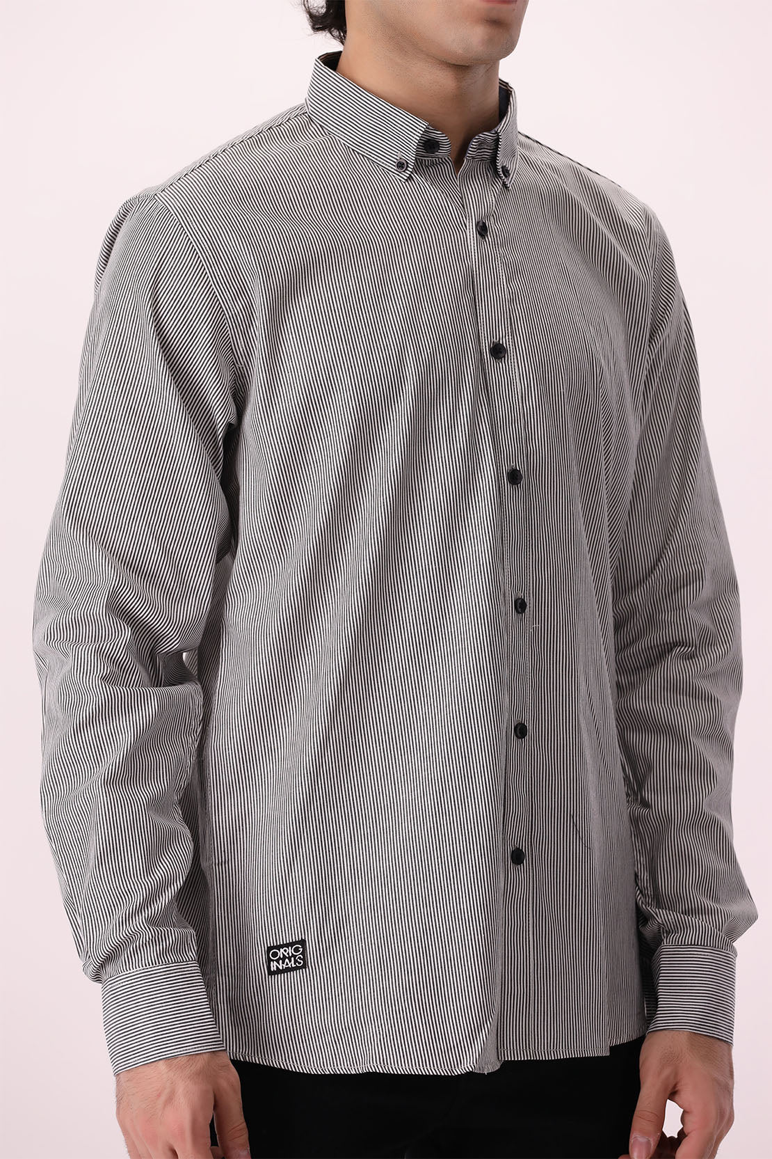 Striped Button-Down Shirt