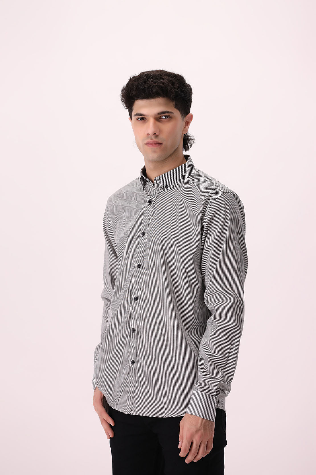 Striped Button-Down Shirt