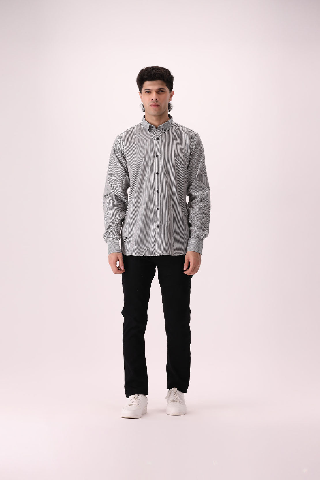 Striped Button-Down Shirt