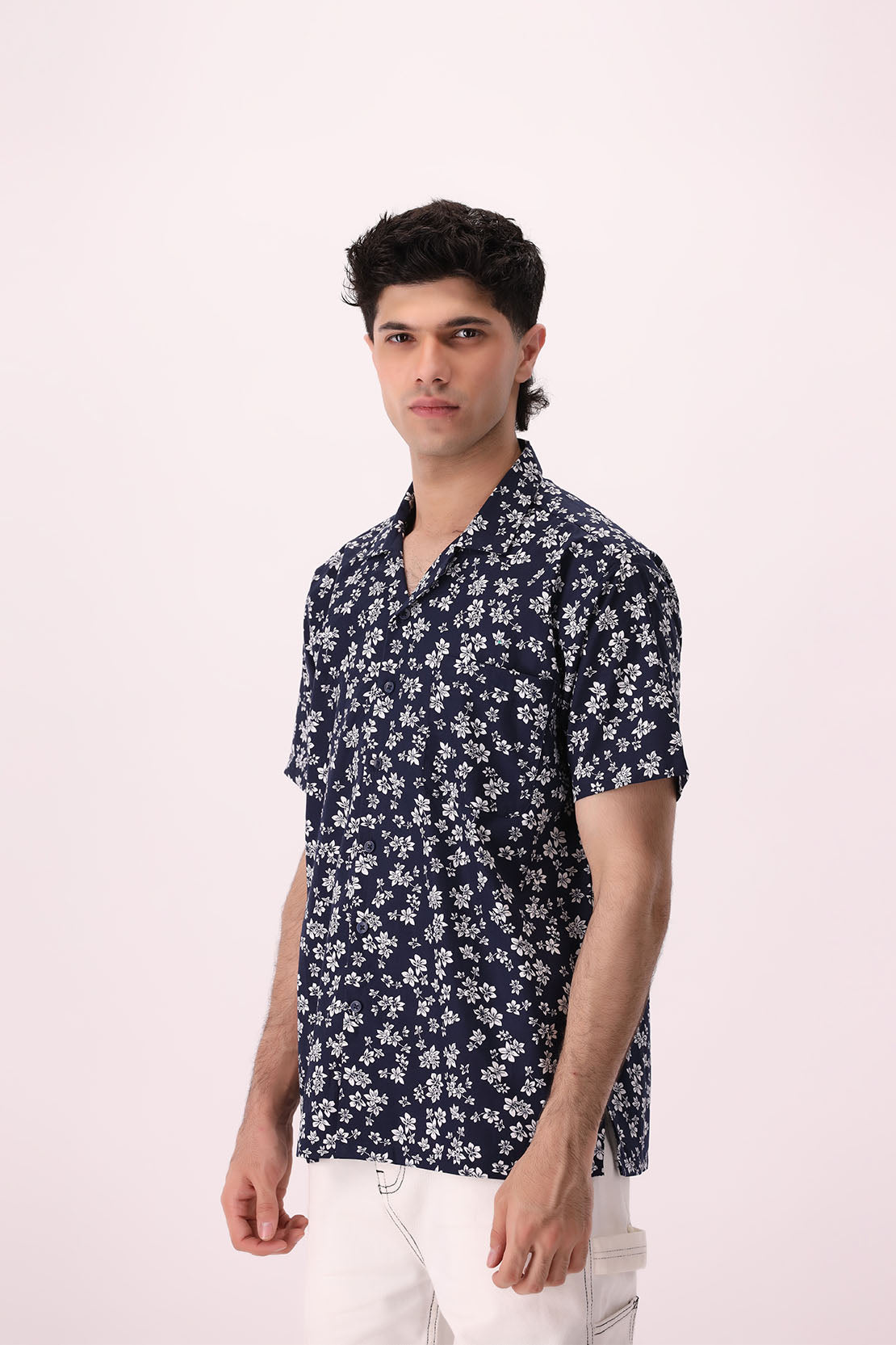 Boxy Floral Printed Shirt