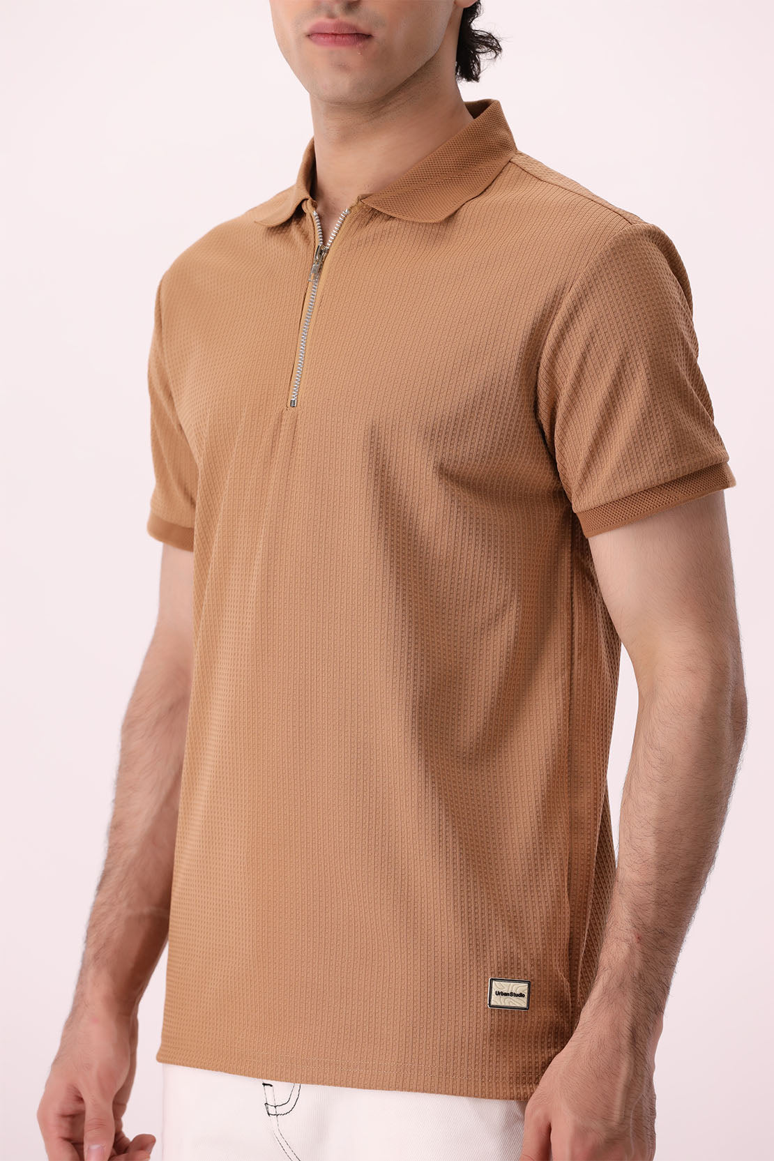 Knitted Half Zip Polo
