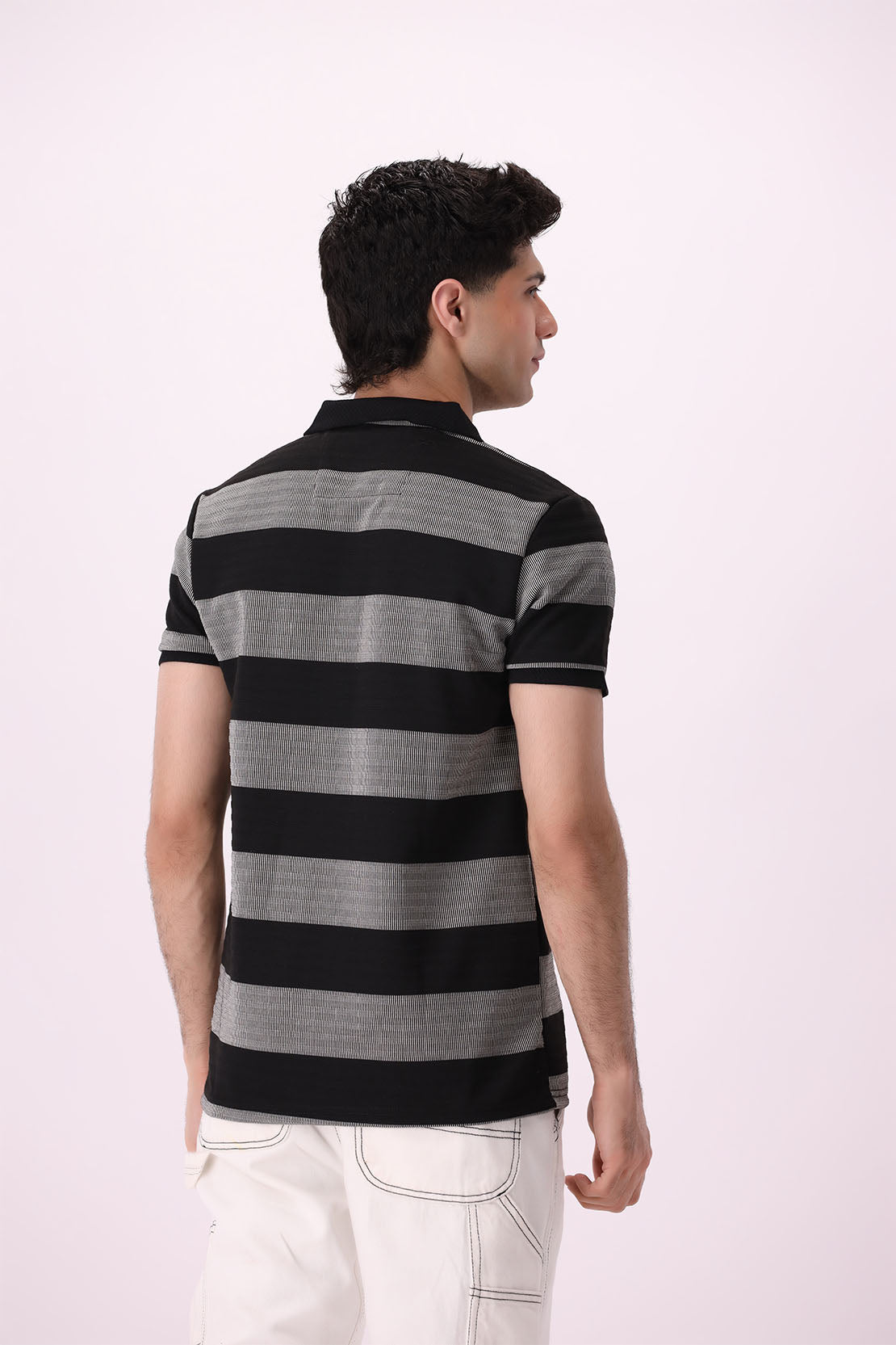 Striped Knit Polo