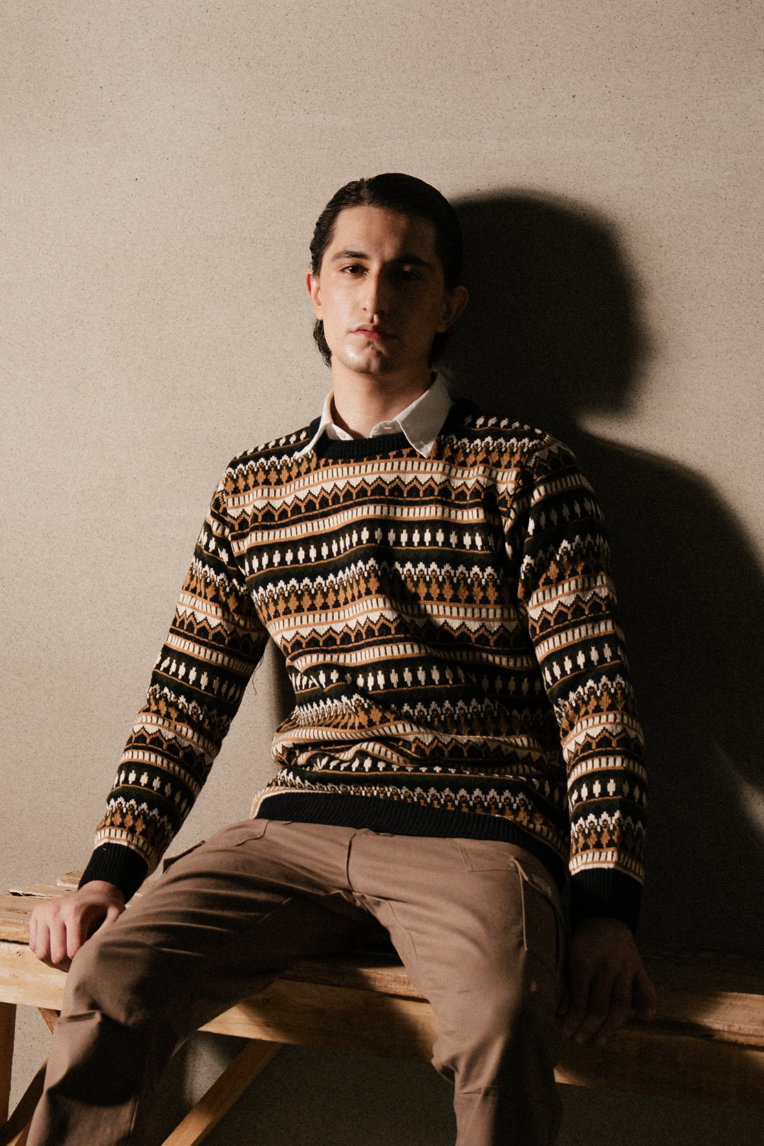 TEXTURED KNIT SWEATER