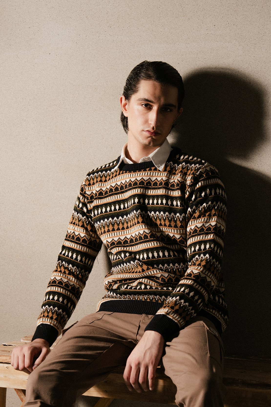 TEXTURED KNIT SWEATER