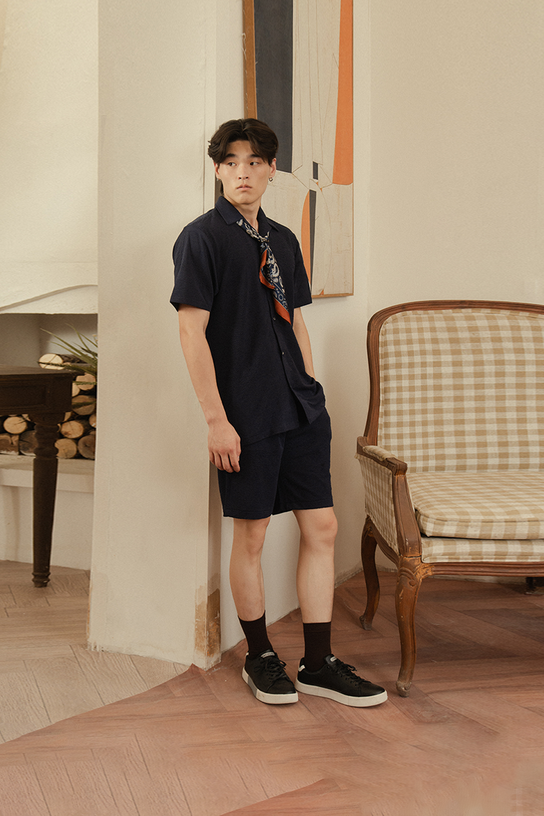 MEN COORD SET TEXTURED SHIRT