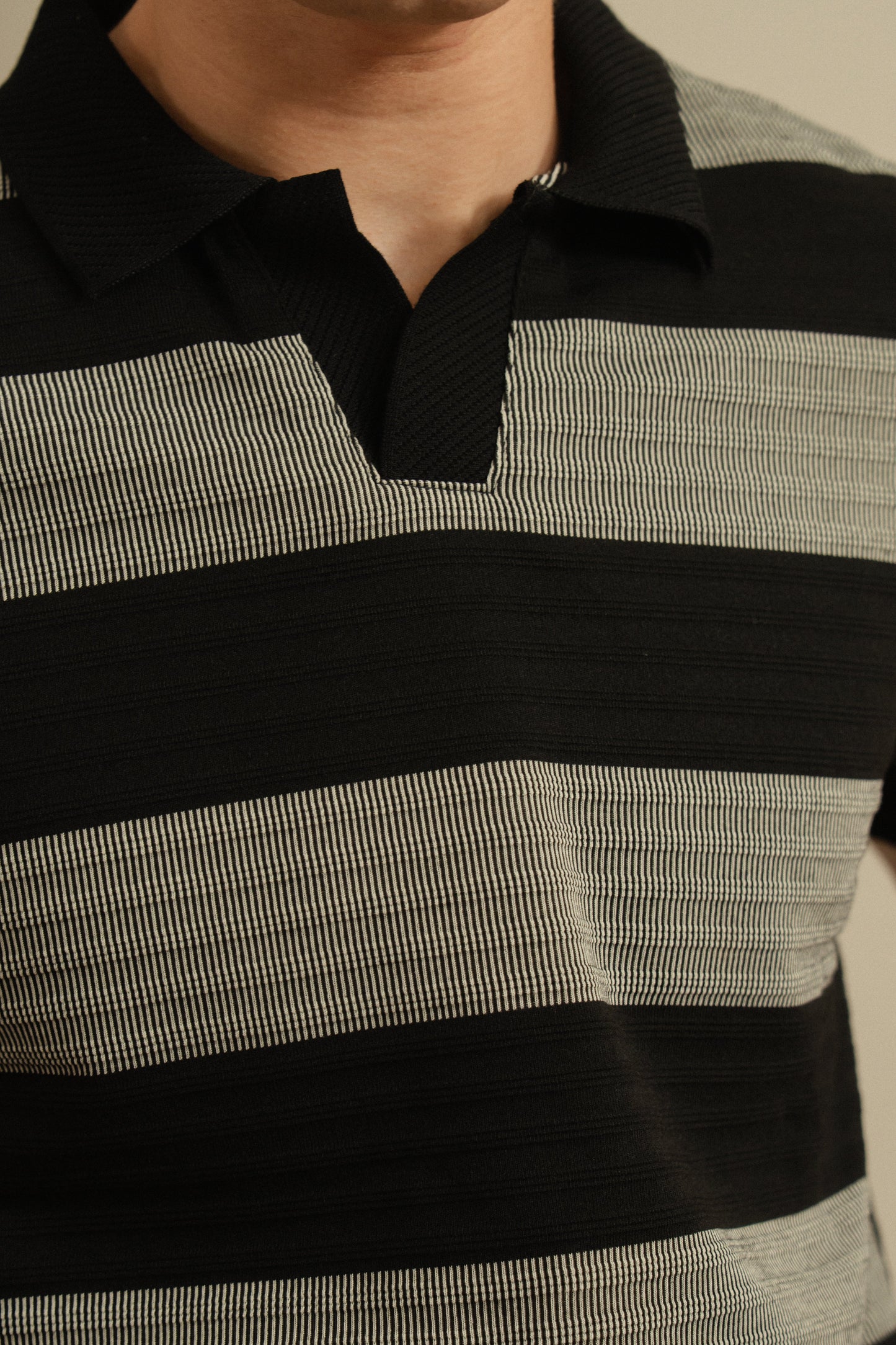 Striped Knit Polo