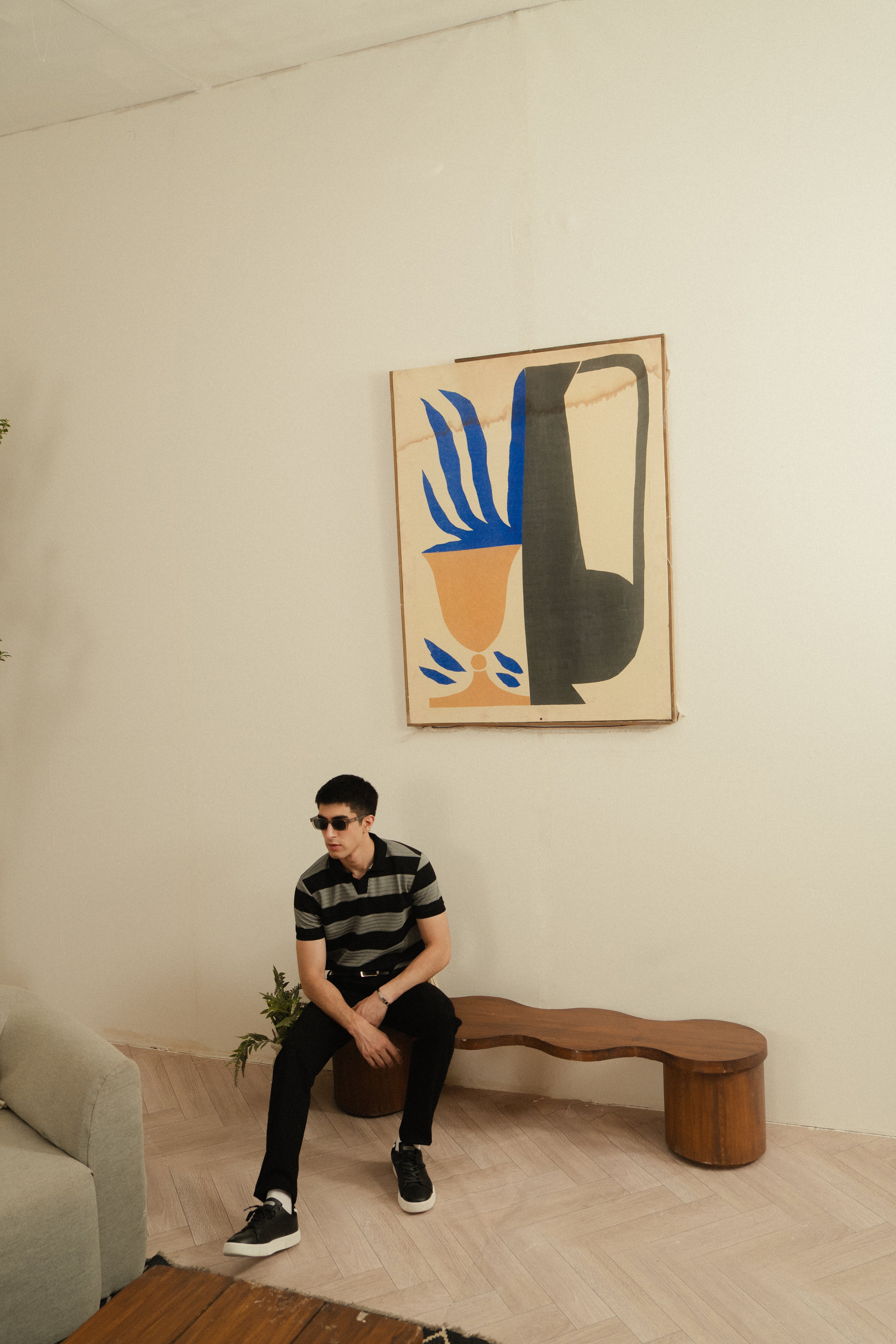 Striped Knit Polo