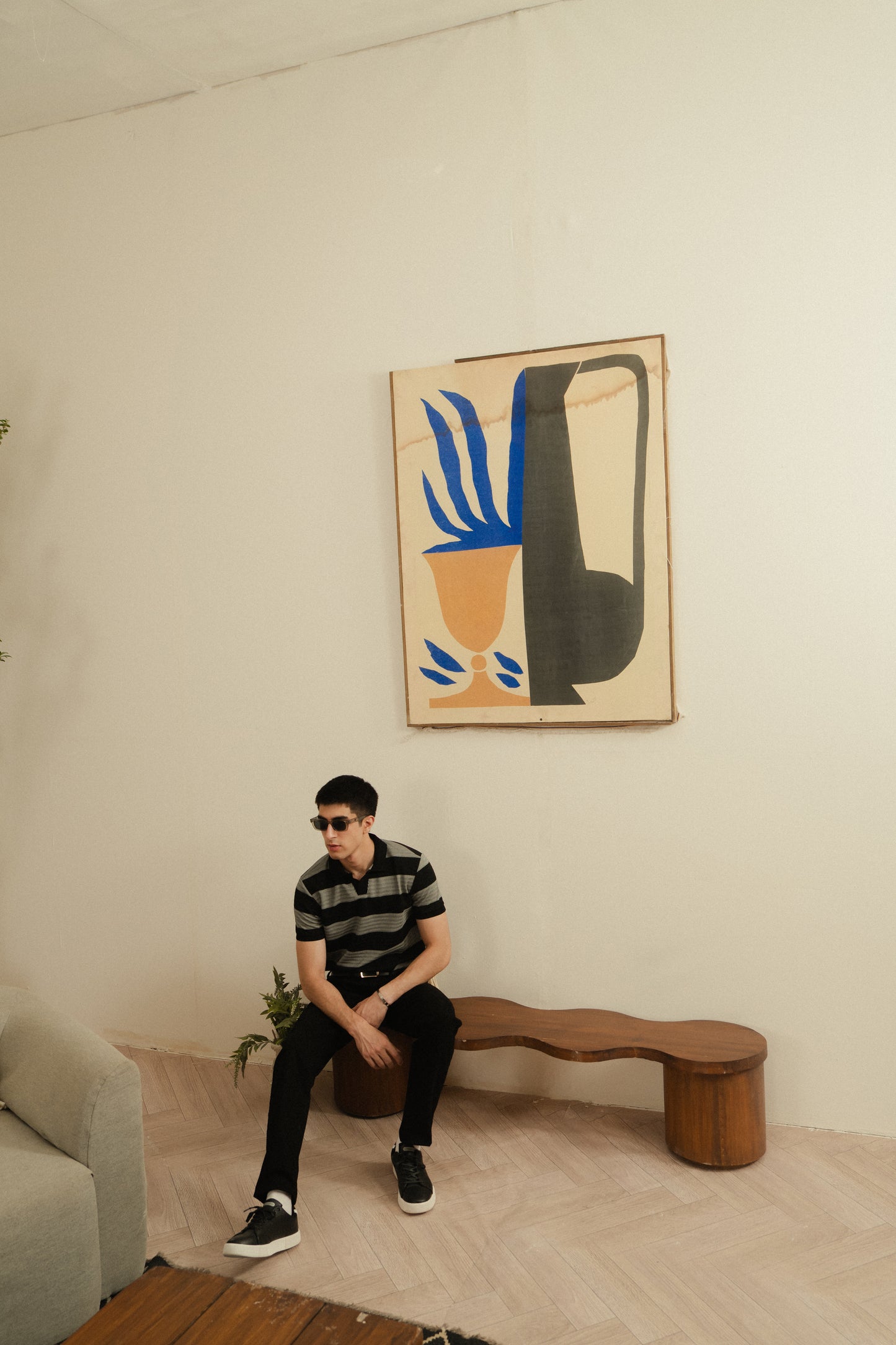 Striped Knit Polo