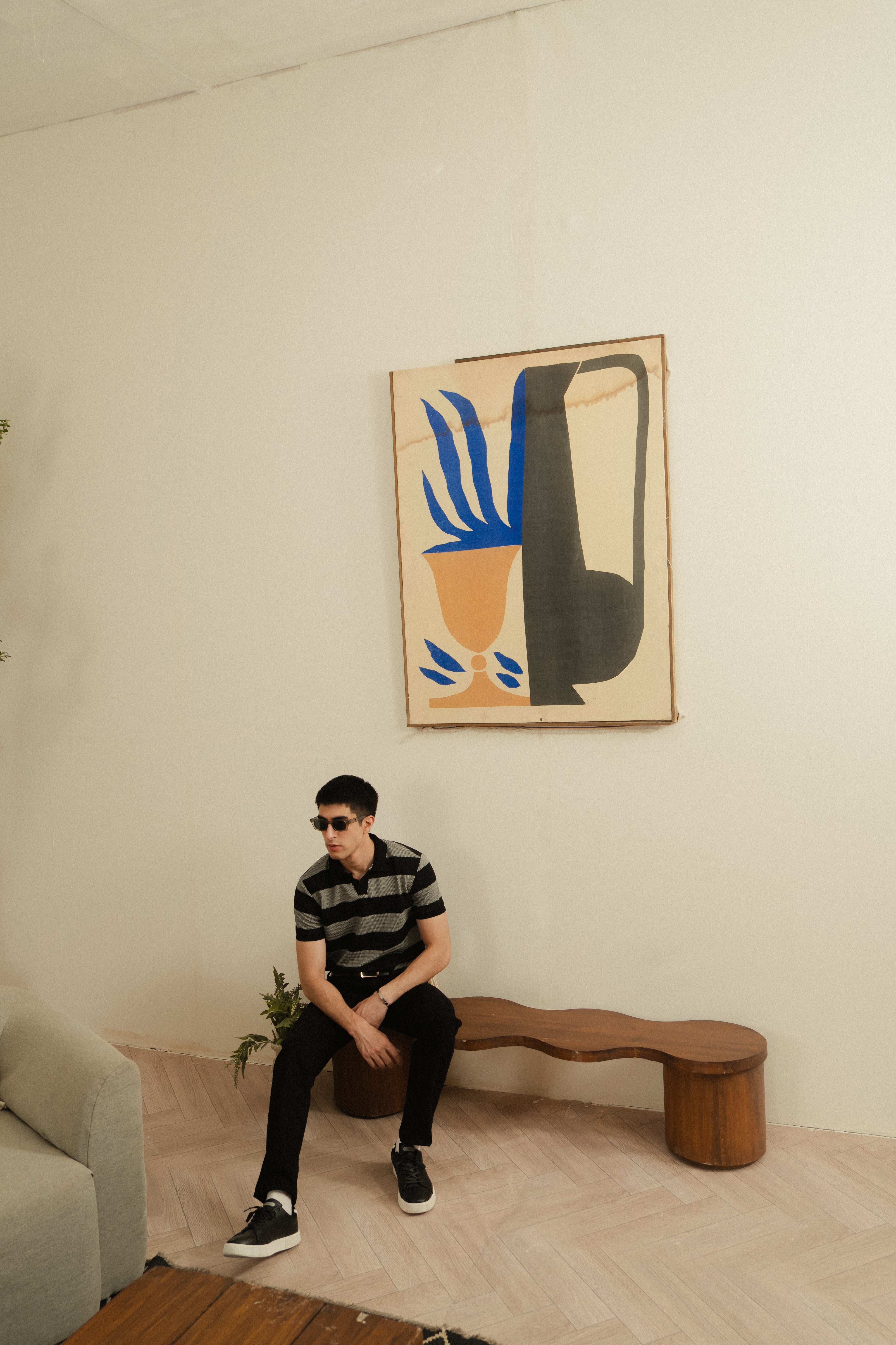 Striped Knit Polo