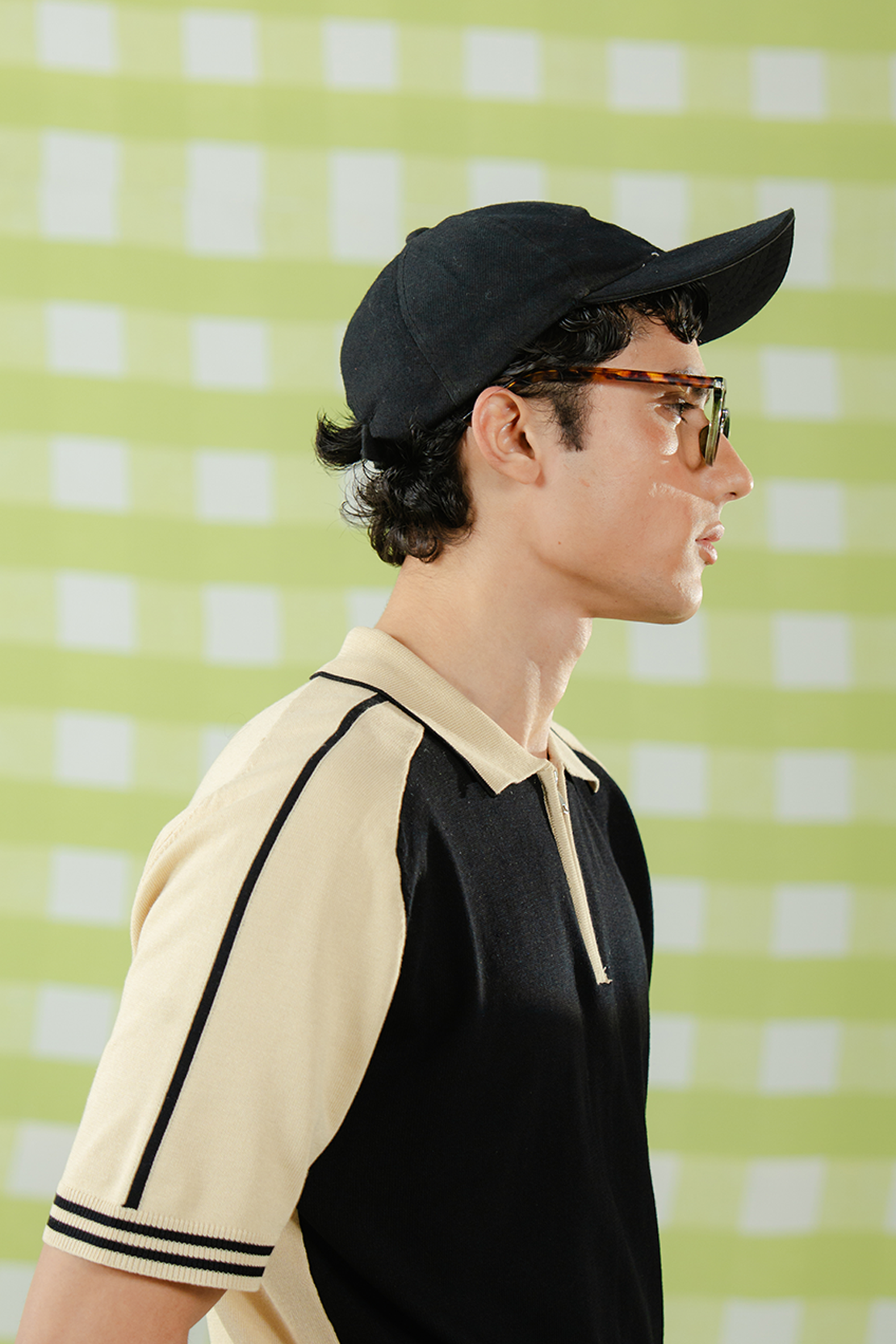 Knitted Half Zip Polo