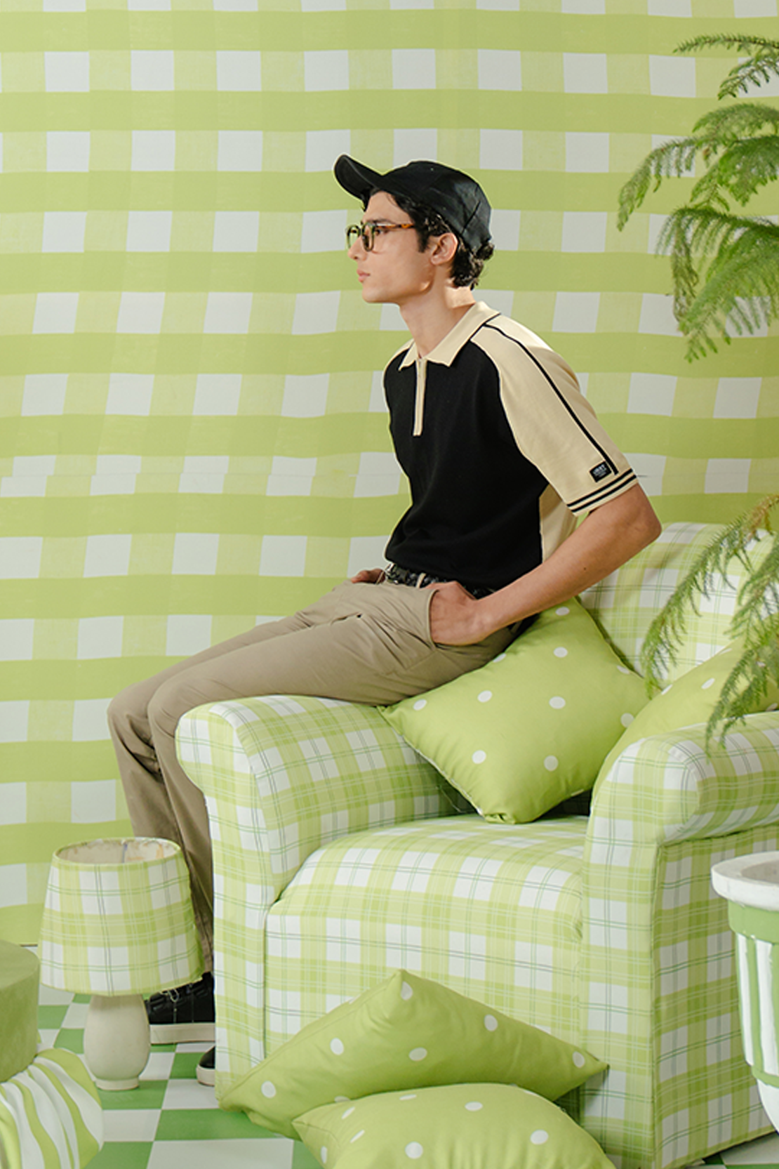 Knitted Half Zip Polo