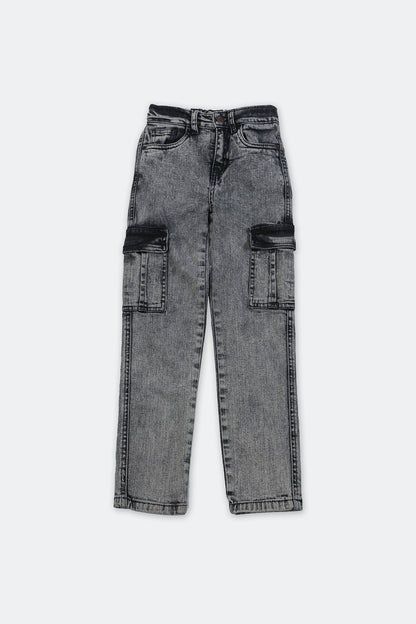 Denim Cargo Pants